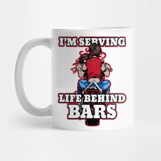 Biker Female I'm Serving life Behind Bars Mug